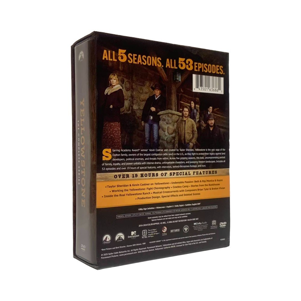 Yellowstone Complete Series DVD Season 1-5 Region Free Shipping