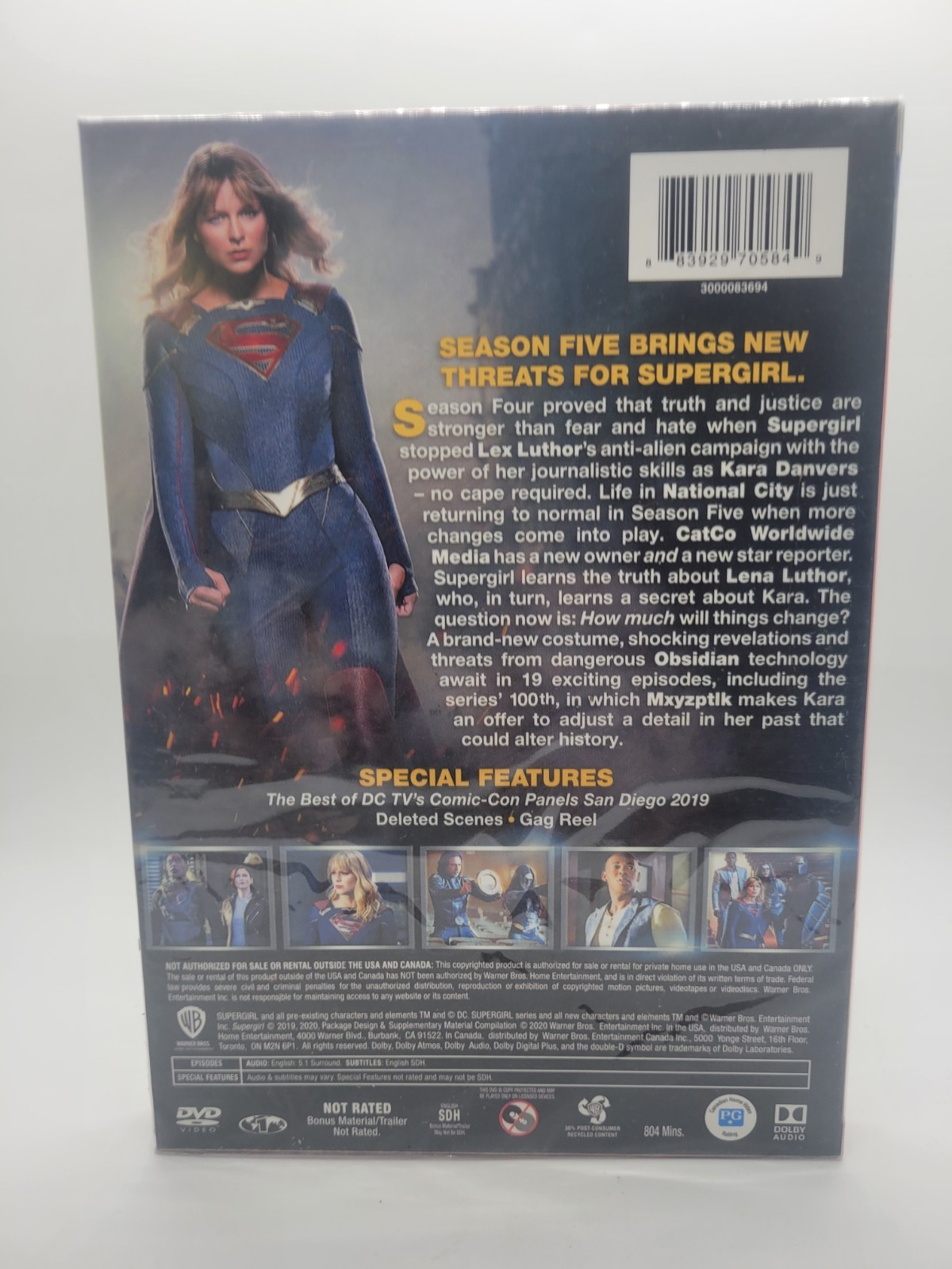 Supergirl The Complete Fifth Season DVD New and Sealed