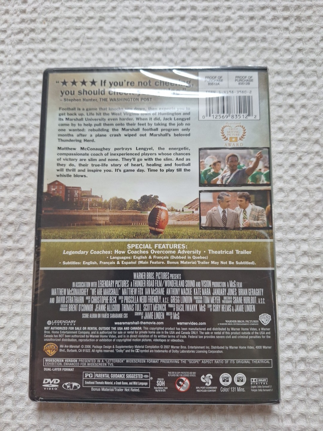 We Are Marshall (DVD 2007, Widescreen) Matthew McConaughey NEW Sealed Free Ship