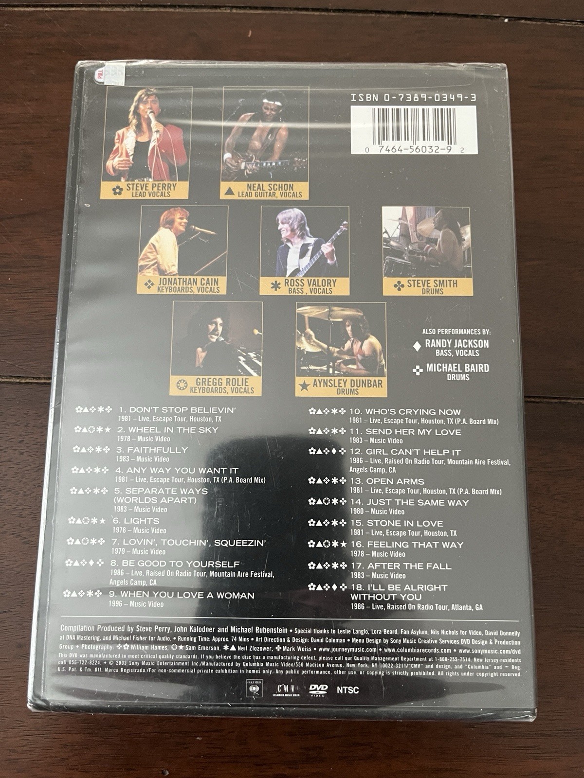 Journey Greatest Hits 1978-1997 DVD Music Videos & Live Performances -SEALED!