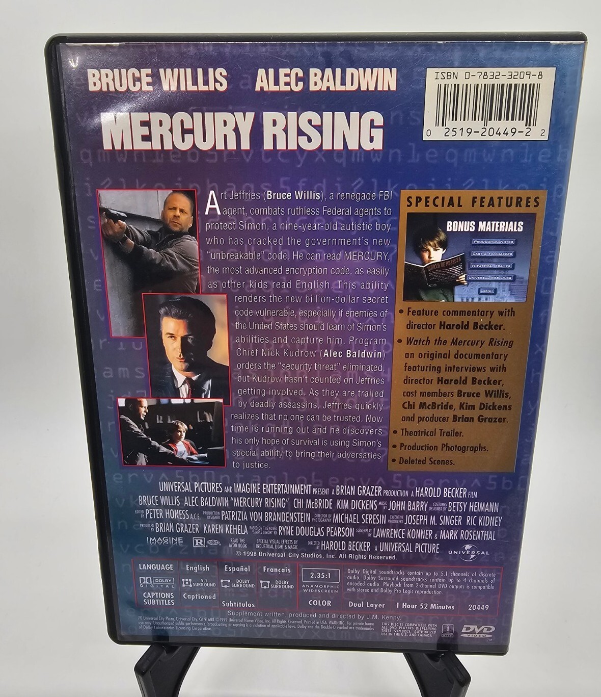 Mercury Rising (Widescreen Collector’s Edition)  DVD 