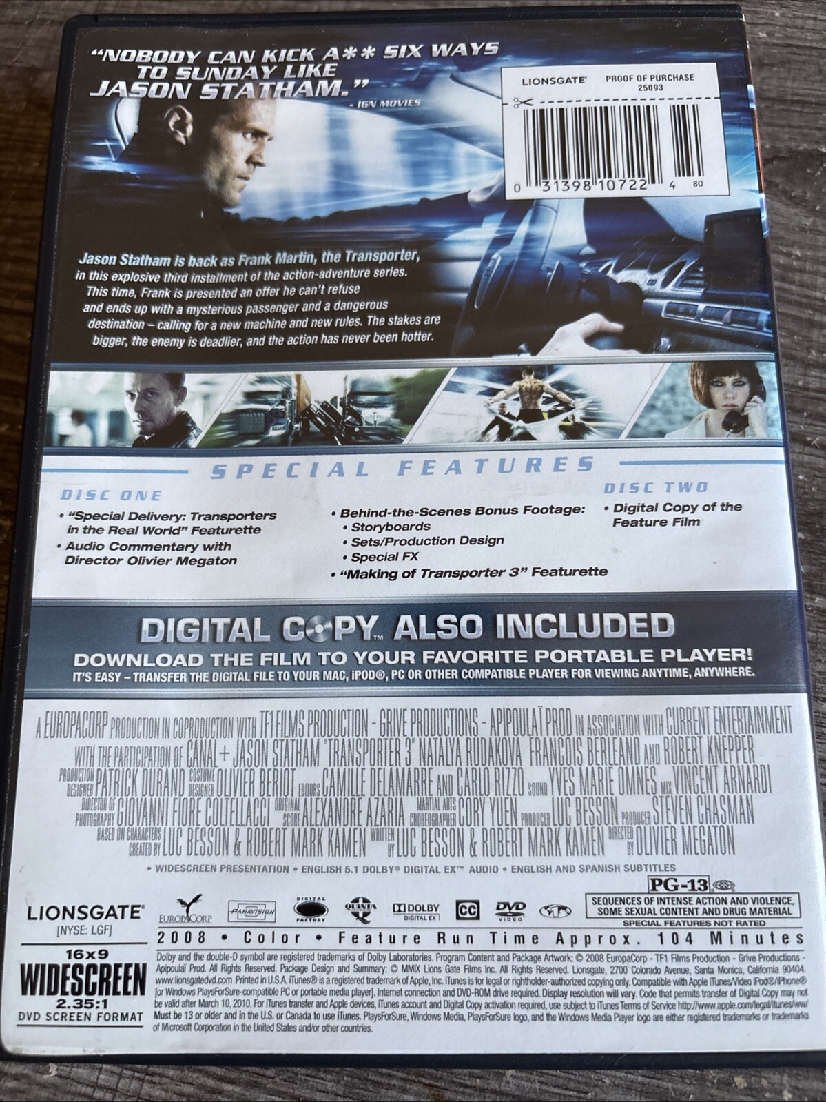 Transporter 3 Single-Disc – Full Screen & Widescreen Edition Jason Statham
