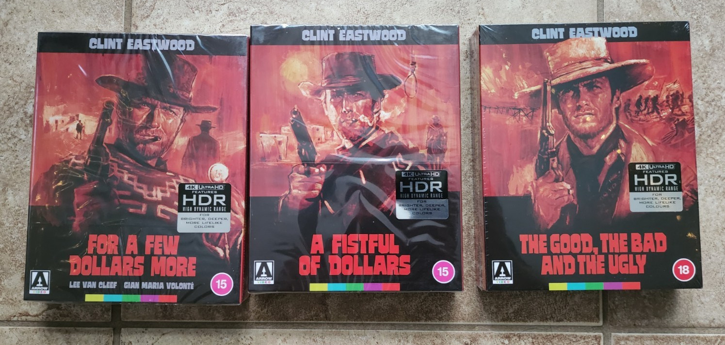 The Dollars Trilogy 4K UHD blu rays Arrow Video Limited Edition OOP