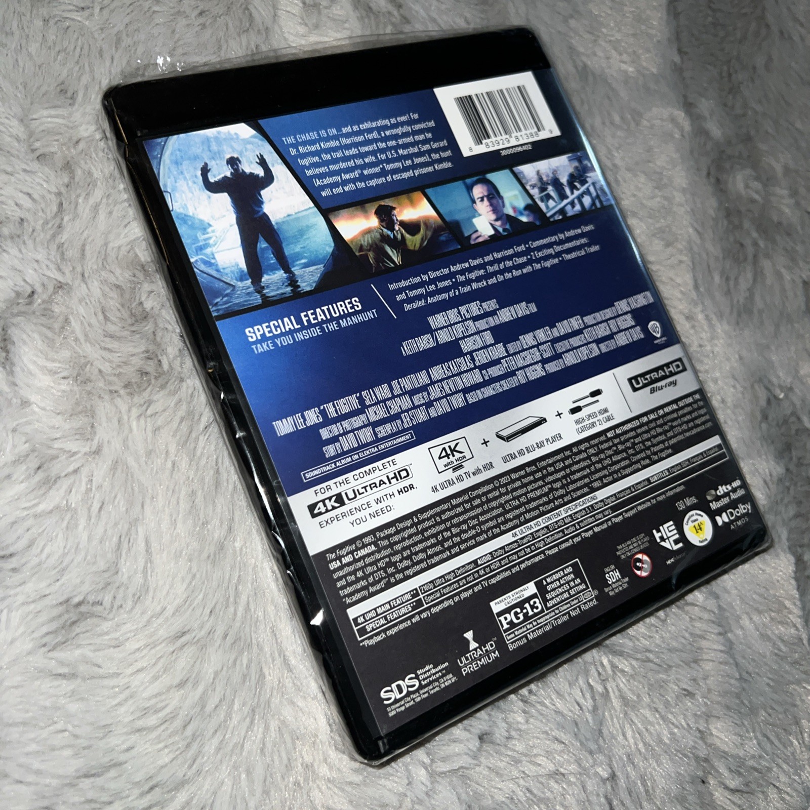 NEW The Fugitive 4K UHD Blu-ray + Digital Copy Harrison Ford – SHIPS IN A BOX