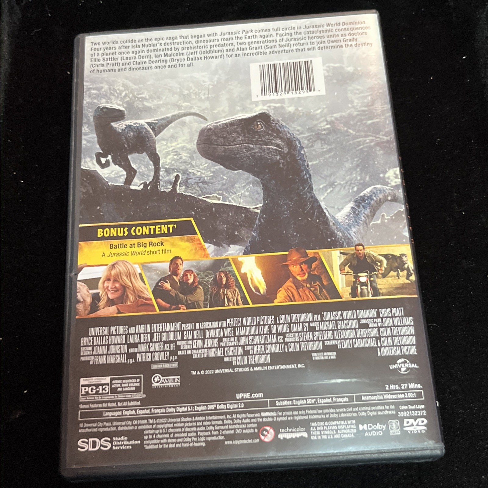 Jurassic World Dominion DVD Like New Includes Battle At Big Rock