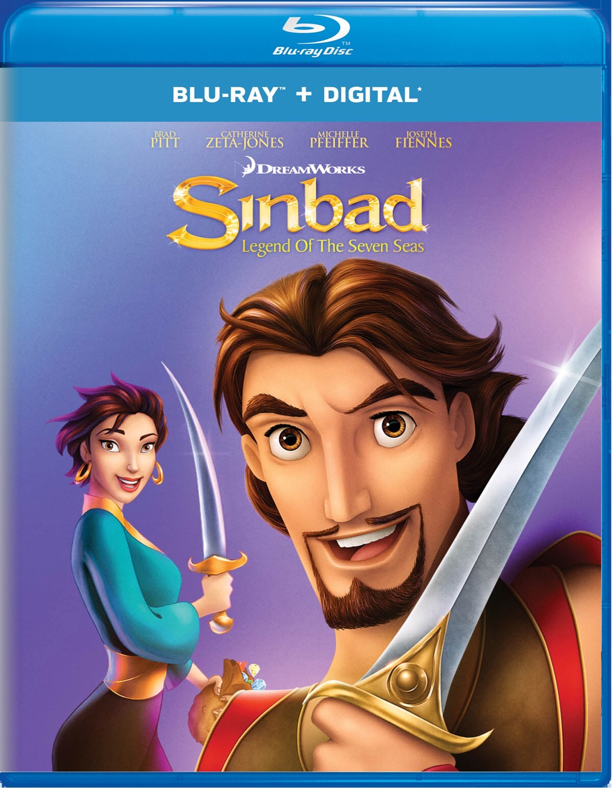 Sinbad Legend of the Seven Seas Blu-ray Brad Pitt NEW