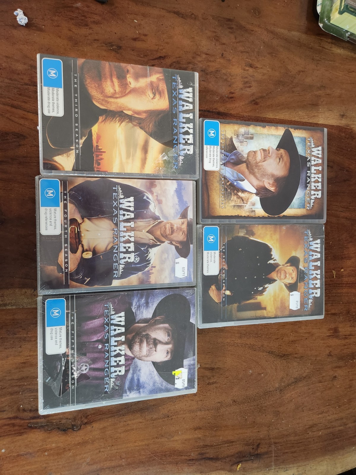 Walker Texas Ranger Seasons 1-5 DVD Chuck Norris Region 4 – 4 Seasons Sealed PAL