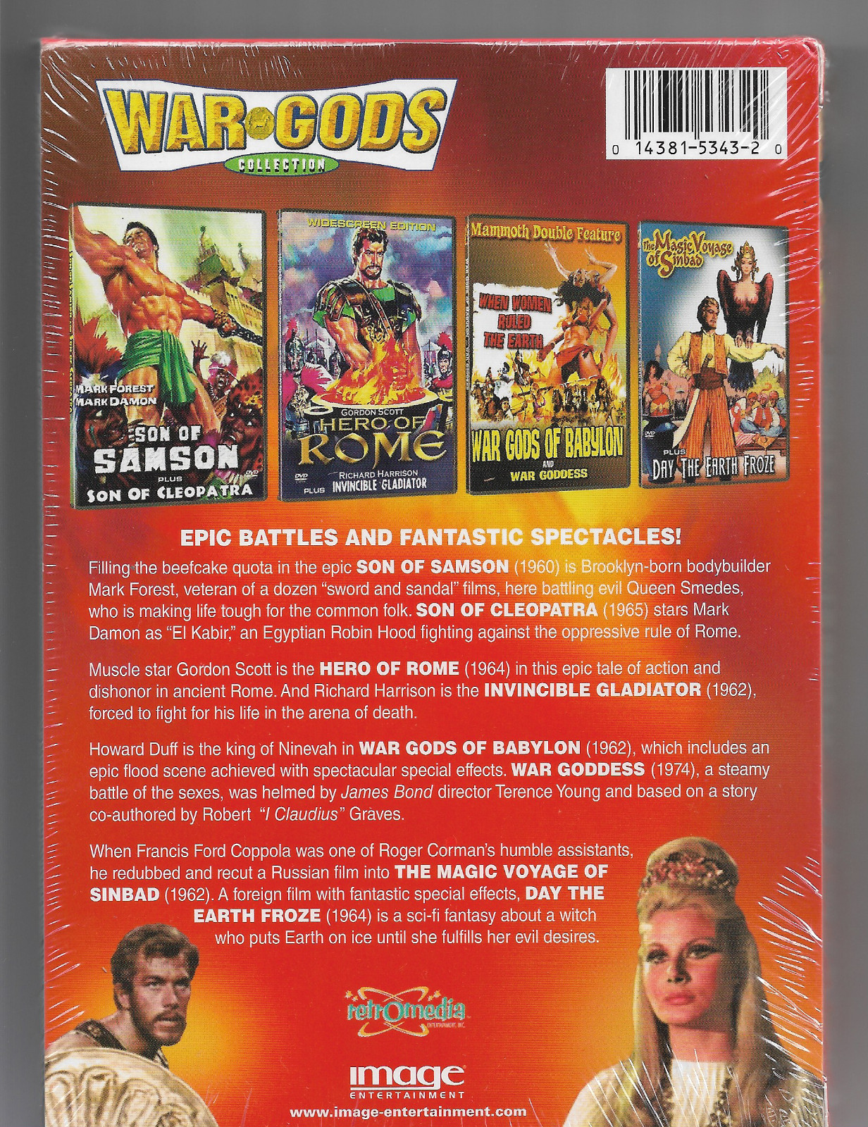WAR GODS COLLECTION 4 DVD SET – RETROMEDIA – IMAGE ENTERTAINMENT – BRAND NEW!!