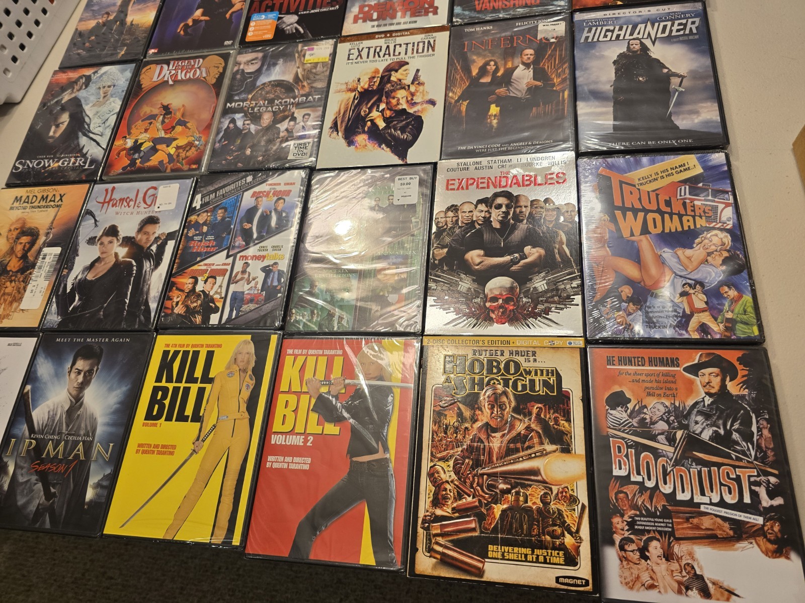 Huge Brand New Action Martial Arts Sword Fighting Dvd Lot of 24 Kill Bill Rush