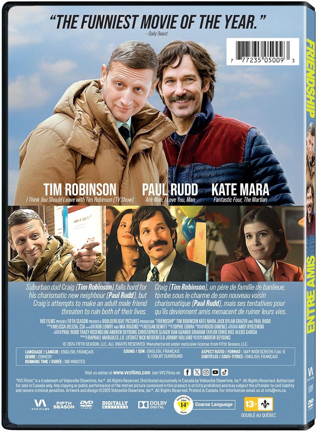 Friendship (DVD) 2024 Tim Robinson, Paul Rudd NEW