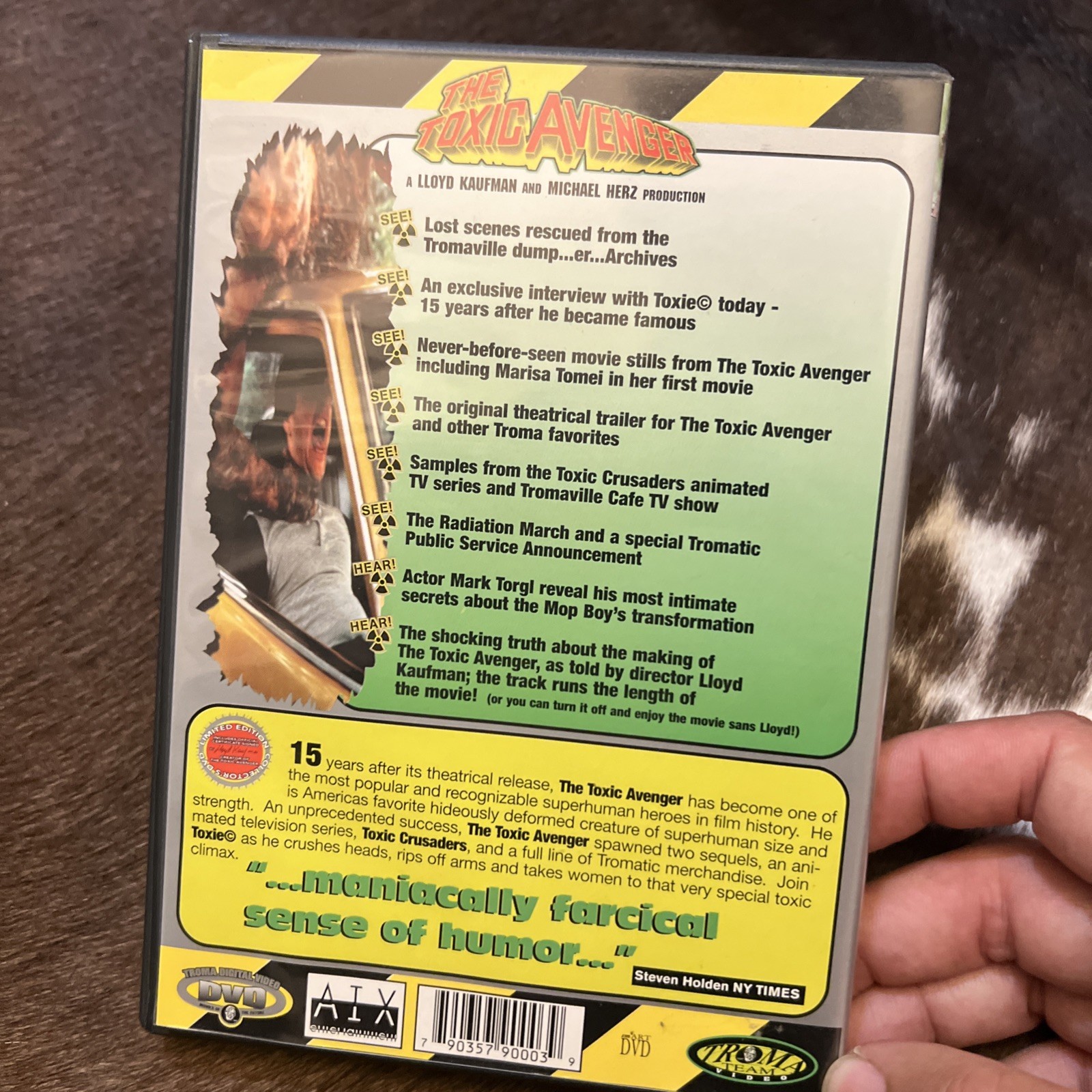 1997 The Toxic Avenger Limited Ed. Directors Cut Unrated Numbered Signed RARE