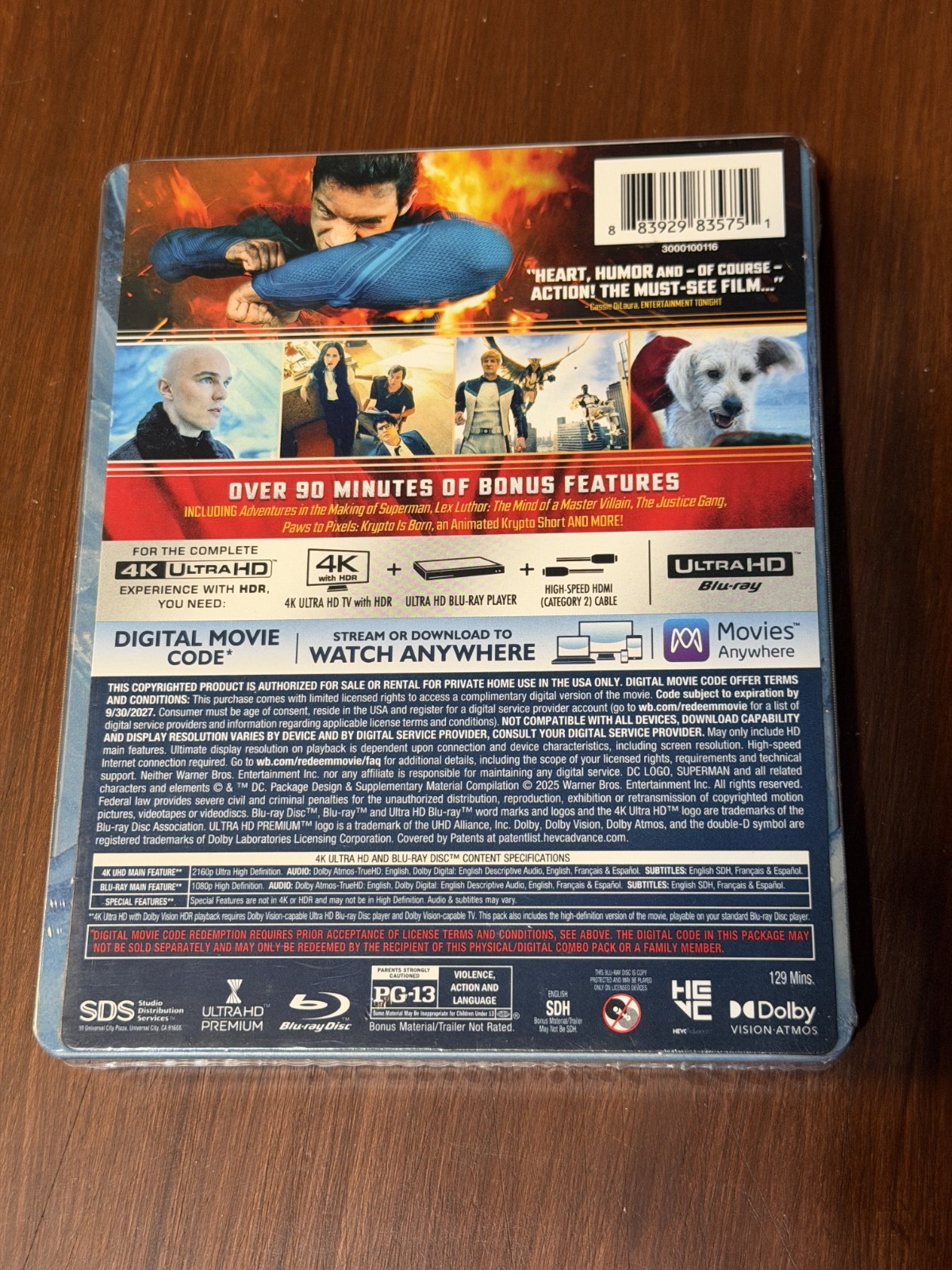 Superman Limited Edition Steelbook (4K UHD+Blu-ray+Digital) *Loose Disc*!