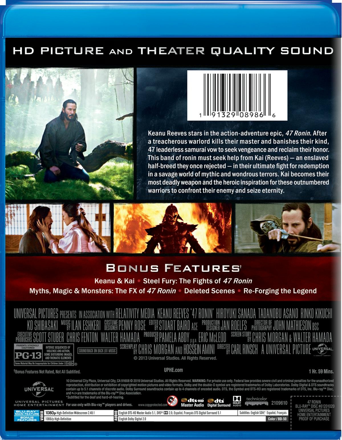 47 Ronin (2019) Blu-ray Keanu Reeves NEW