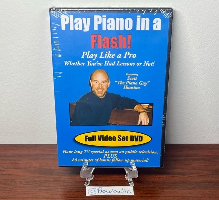 Play Piano in a Flash! DVD 2003 Scott Houston The Piano Guy 140 Min – New Vtg !