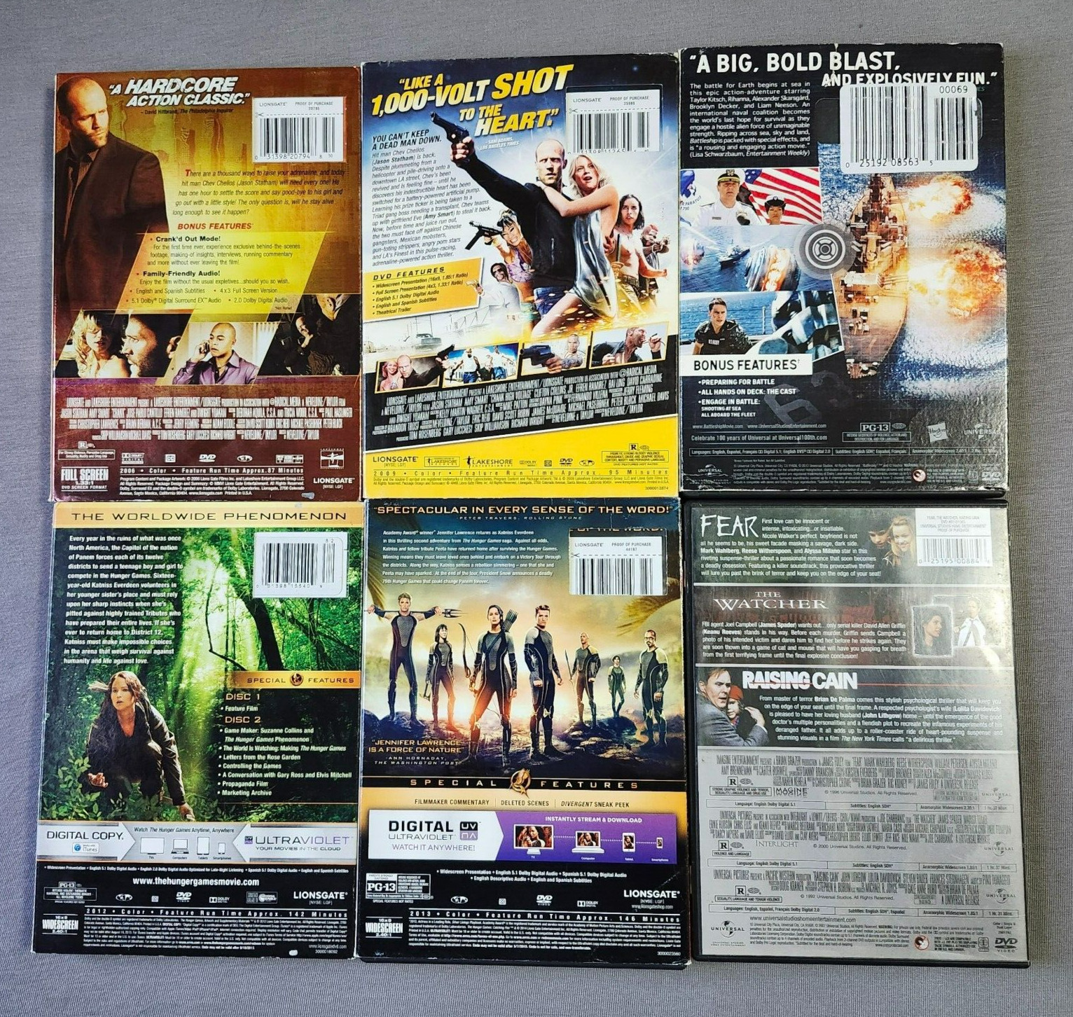 DVDs Lot Of 12 Action/Comedy/Horror/Romantic