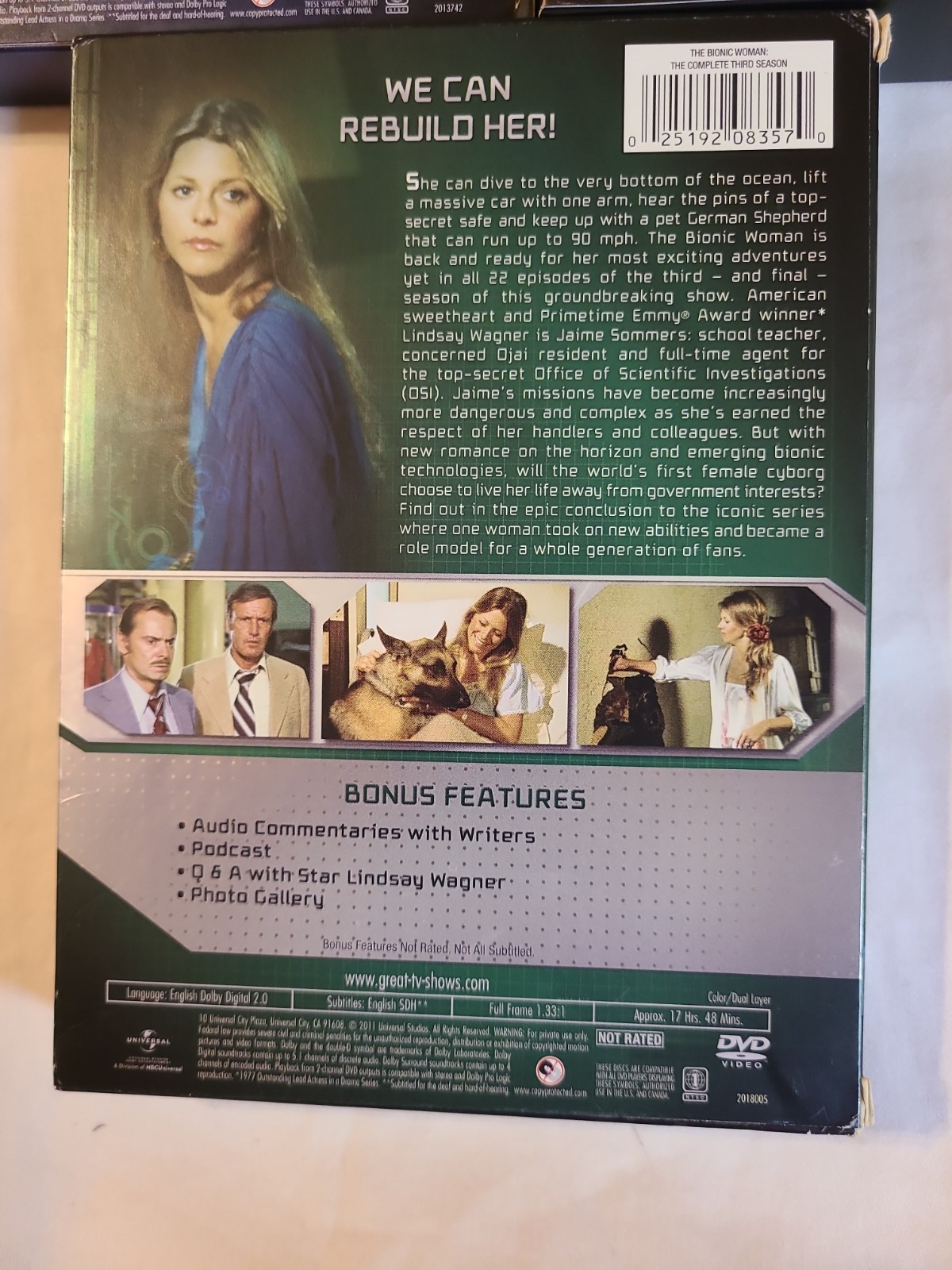 THE BIONIC WOMAN DVD SEASONS 1/2/3 THE COMPLETE SERIES DVD LOT OF 3