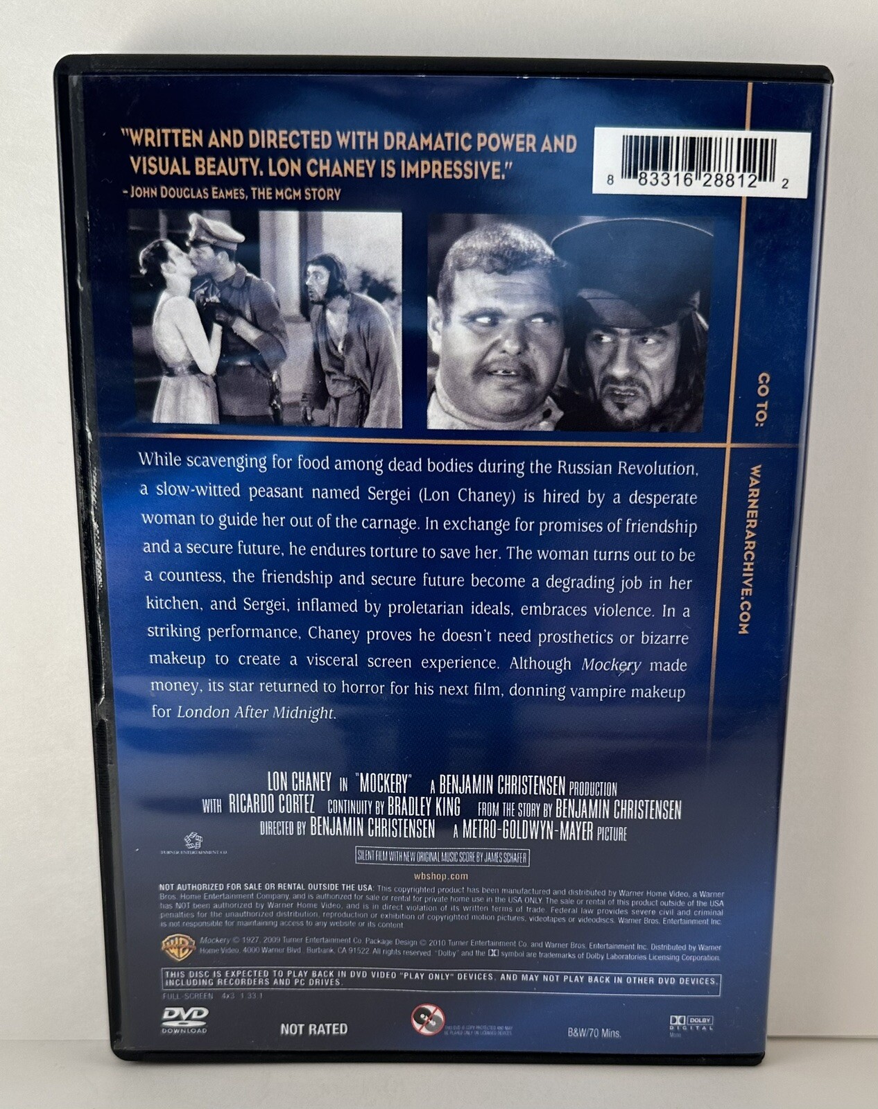 Mockery (DVD, 1927) RARE Warner Archives Release – MINT