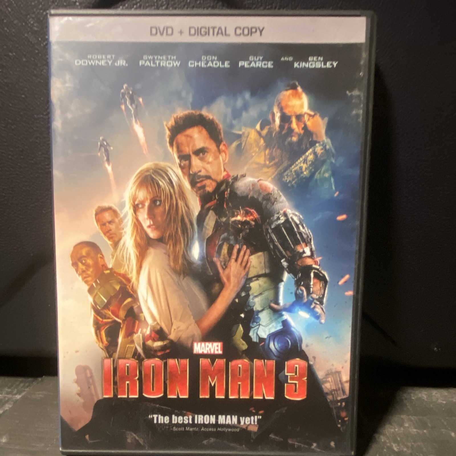 Marvel Iron Man 3 DVD 2013 PG-13 130 Min Eng/Fre/Spa Digital Copy