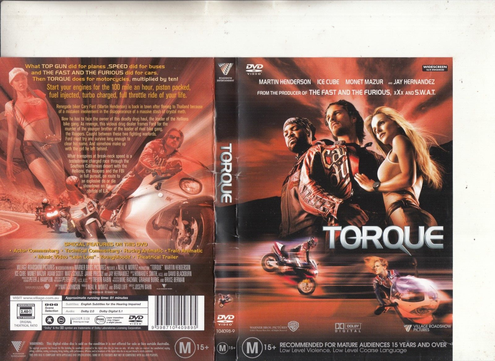 Torque-2004-[Martin Henderson]-Village Roadshow Pictures-Movie VRP-DVD