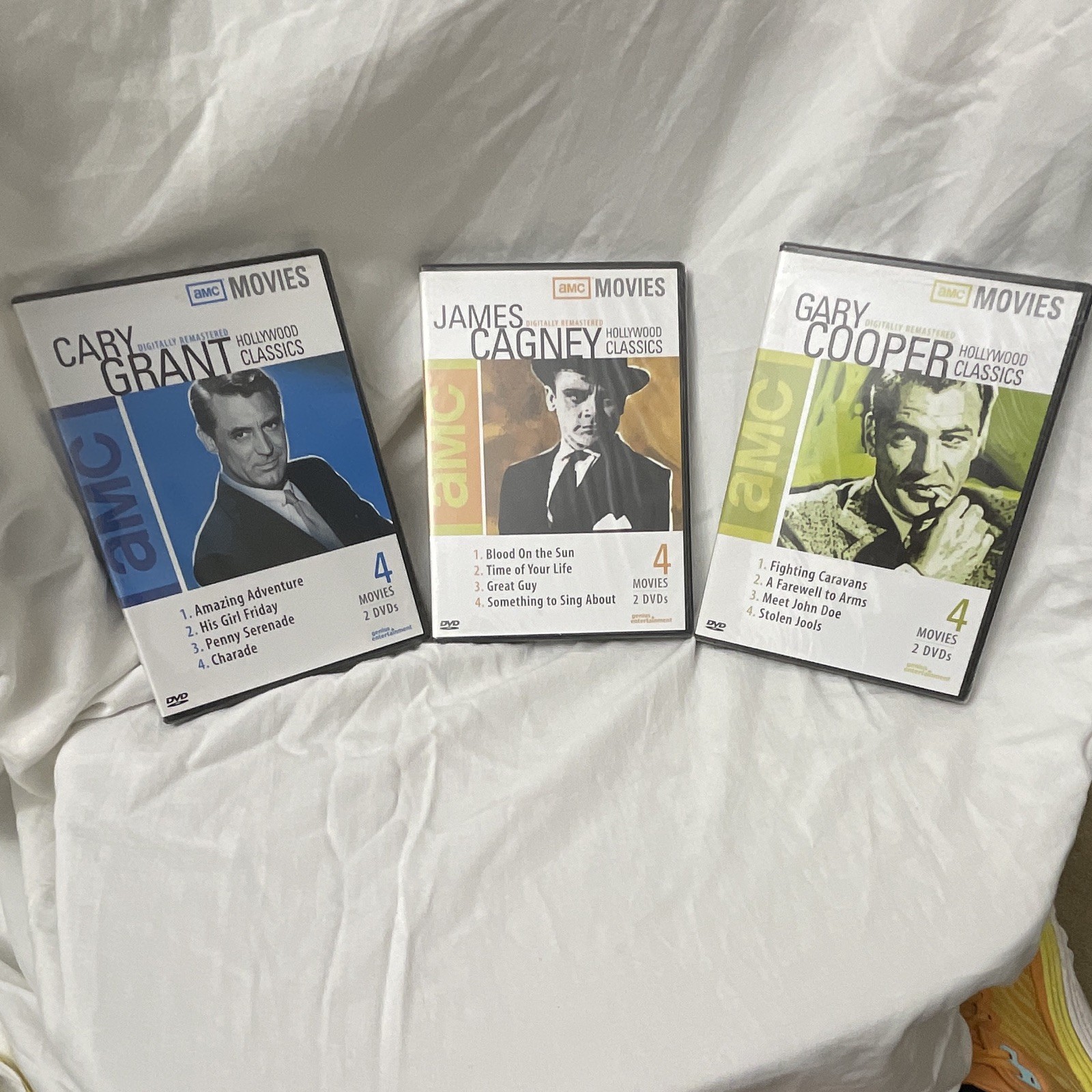 THREE different AMC Hollywood Classics DVD Lot – Cary Grant Cagney Gary Cooper