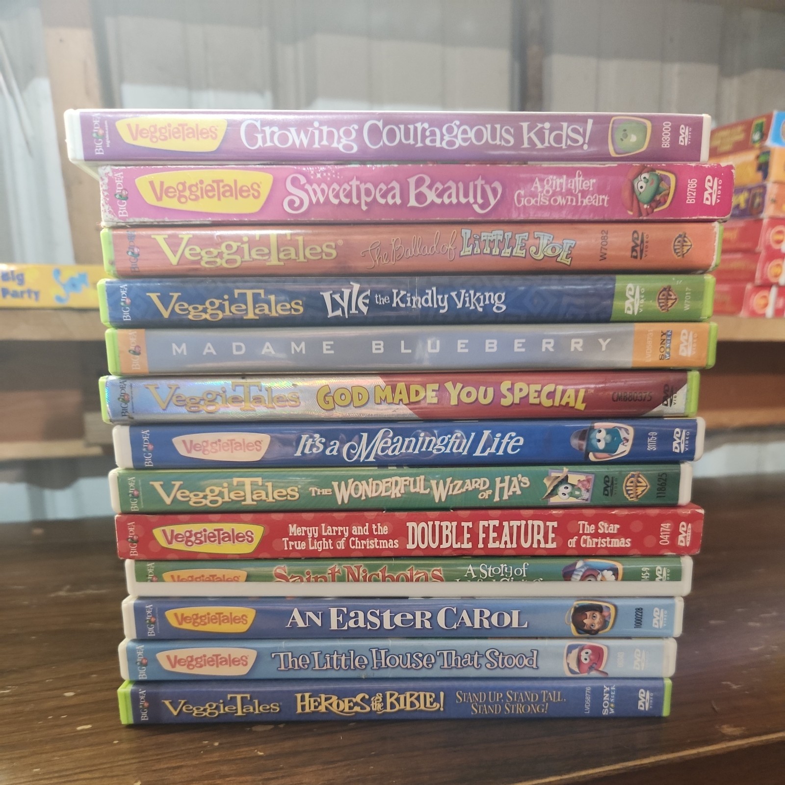 Veggie Tales DVD’s 13 Mixed Titles Lot Bundle