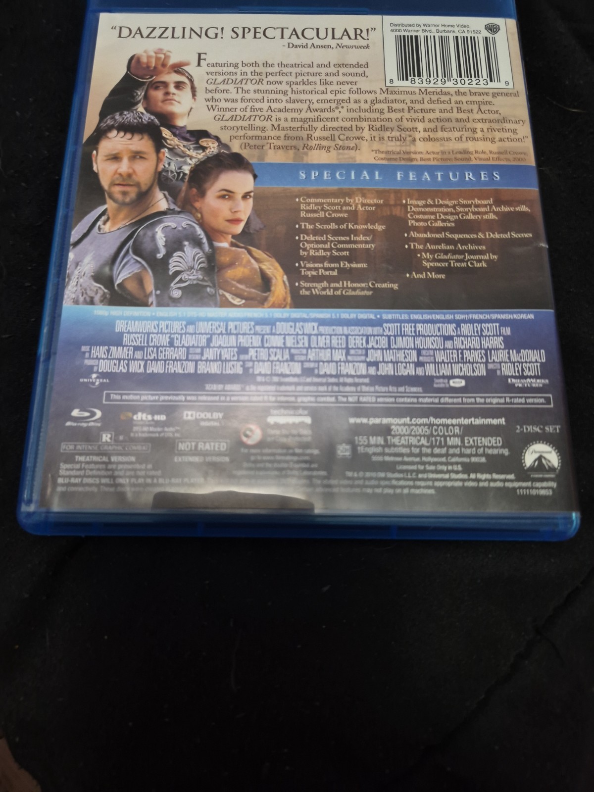 Gladiator (Blu-ray Disc, 2013, 2-Disc Set)