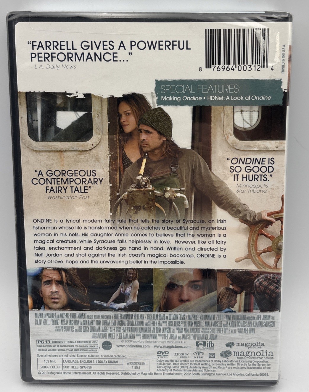Ondine: Magnolia DVD, Widescreen, NTSC 1, PG-13, 2009, Factory Sealed