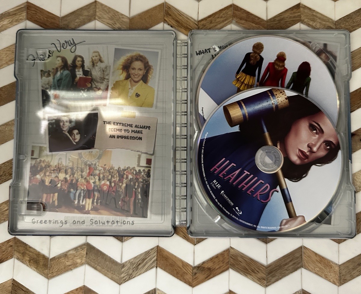 HEATHERS (1989) Blu-ray RLJ SteelBook Dark Comedy Winona Ryder OOP RARE