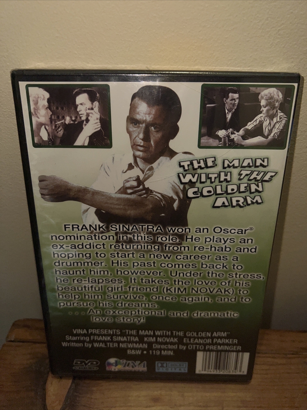 The Man With the Golden Arm (DVD) NEW Sealed, B&W, 119 Min. Addiction In 1950’s