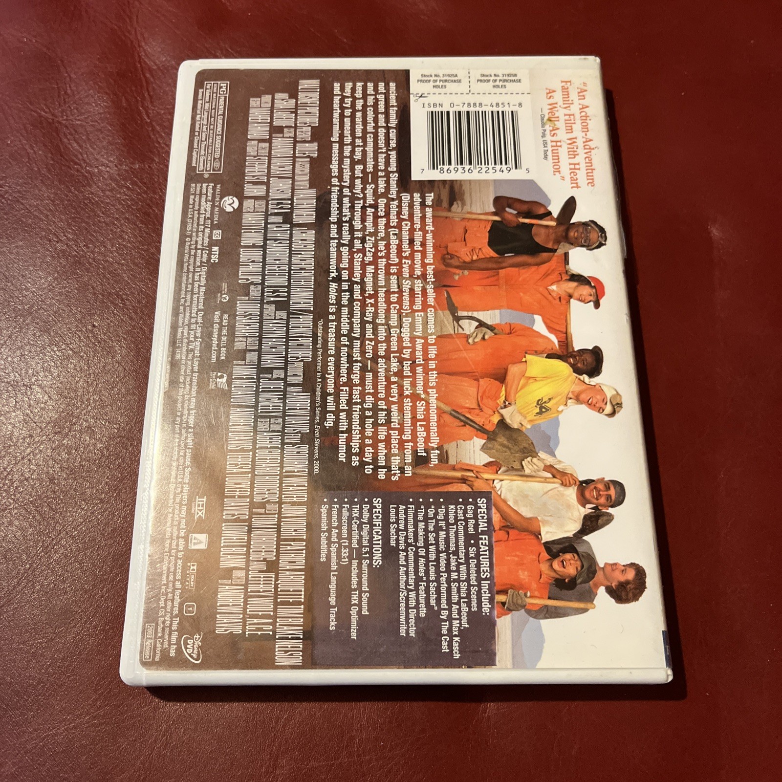 Walt Disney’s Holes (DVD 2003 Full Screen) Sigourney Weaver Jon Voight Like New