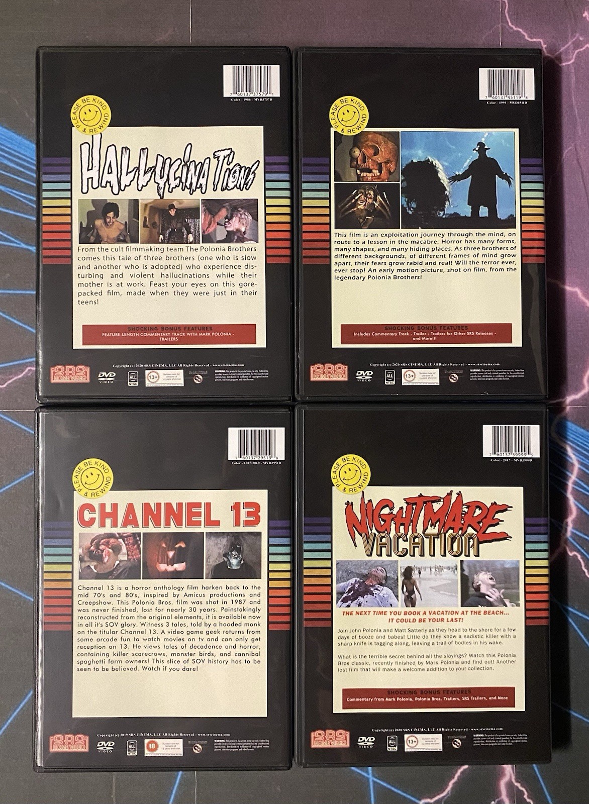 Polonia Brothers SOV Horror DVD Lot Hallucinations Channel 13 Lethal Nightmare