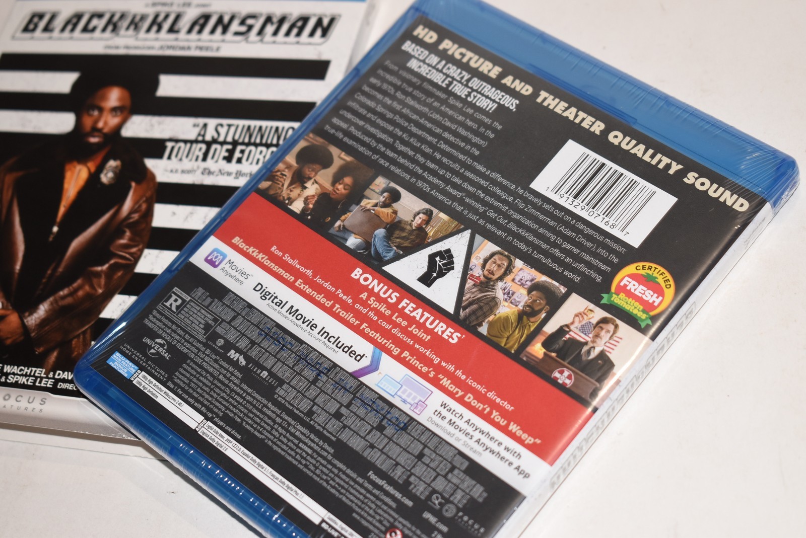 BlacKkKlansman (Blu-ray, 2018) New Factory Sealed Jordan Peele Spike Lee