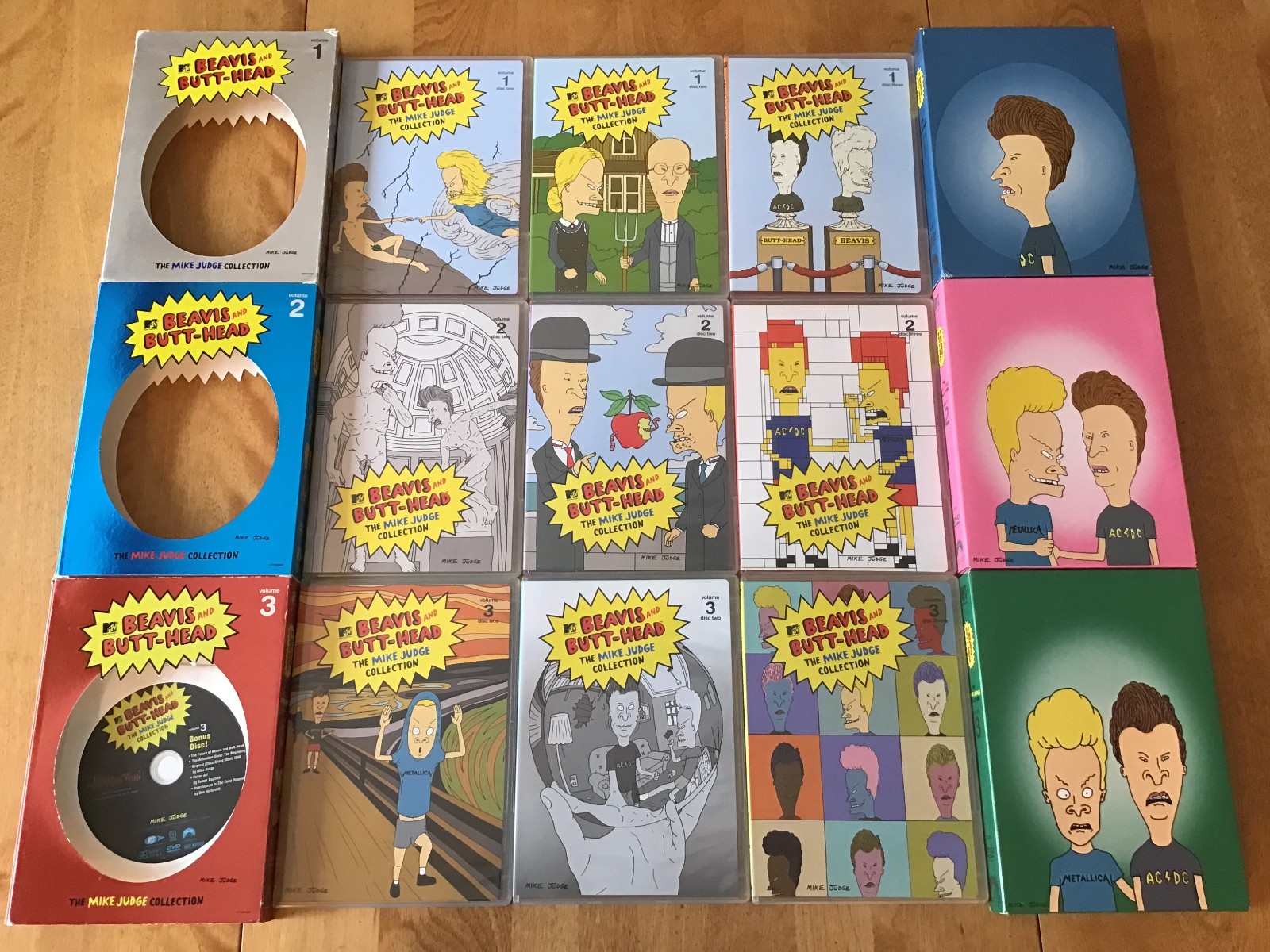 MTV Beavis and Butt-Head The Mike Judge Collection Vol 1 2 3 DVD Box Set Lot