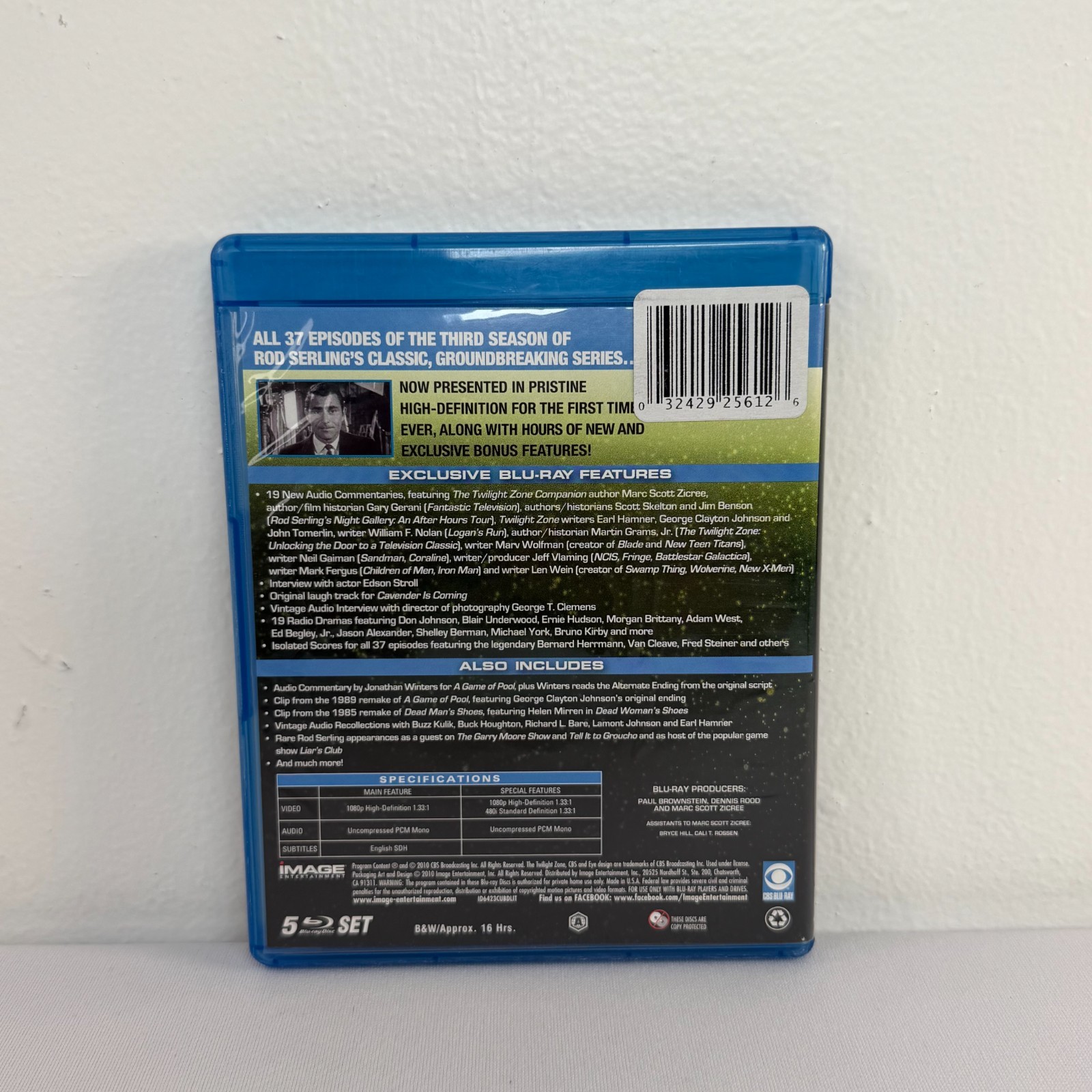 The Twilight Zone Season 3 Complete Blu ray 5 Disc Widescreen Rod Serling USED