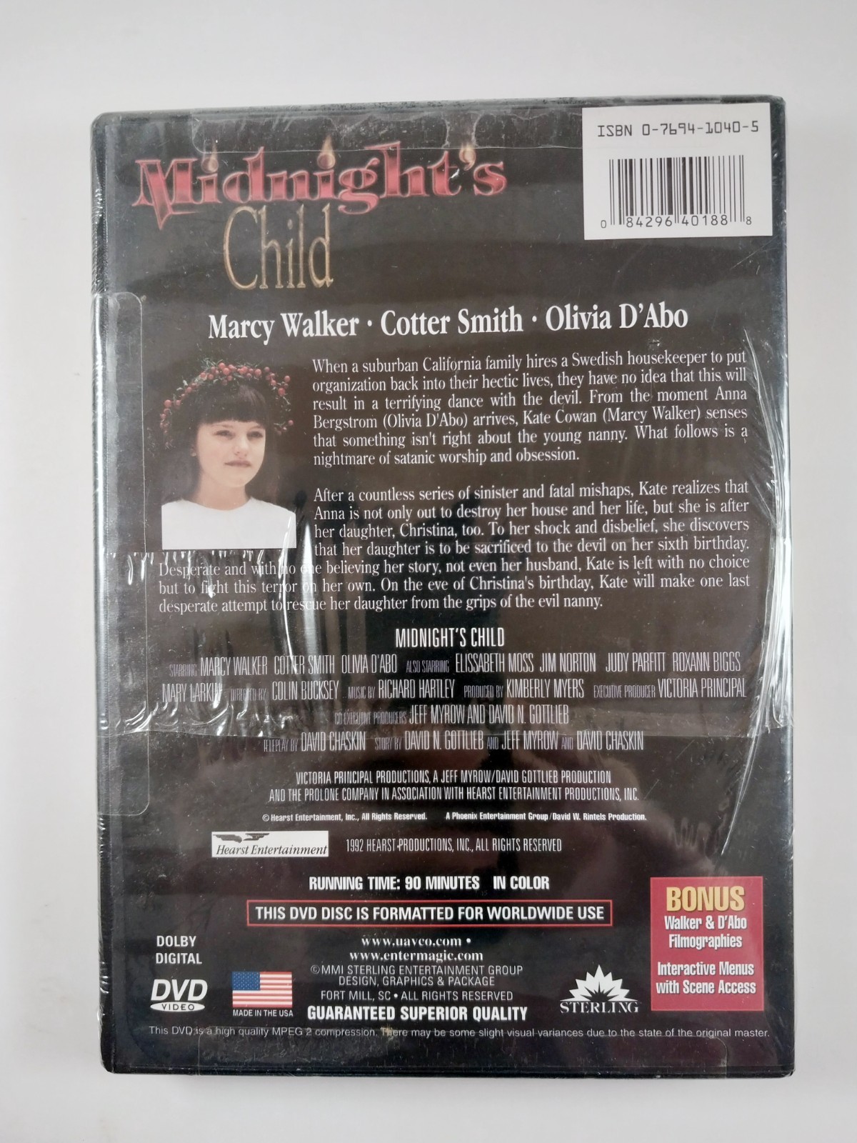 Midnight’s Child (1992) Marcy Walker – Olivia D’Abo (DVD, 2002) Sealed