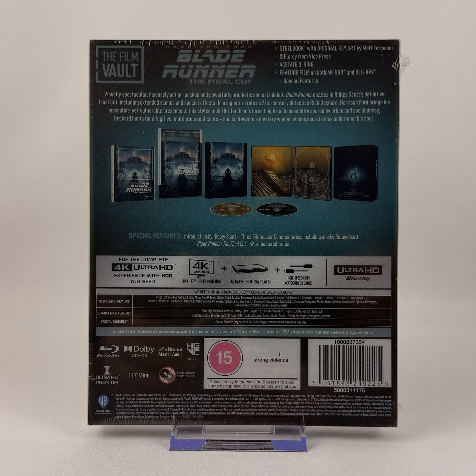 Blade Runner The Final Cut Film Vault 4K UHD SteelBook NEW Sealed Region Free