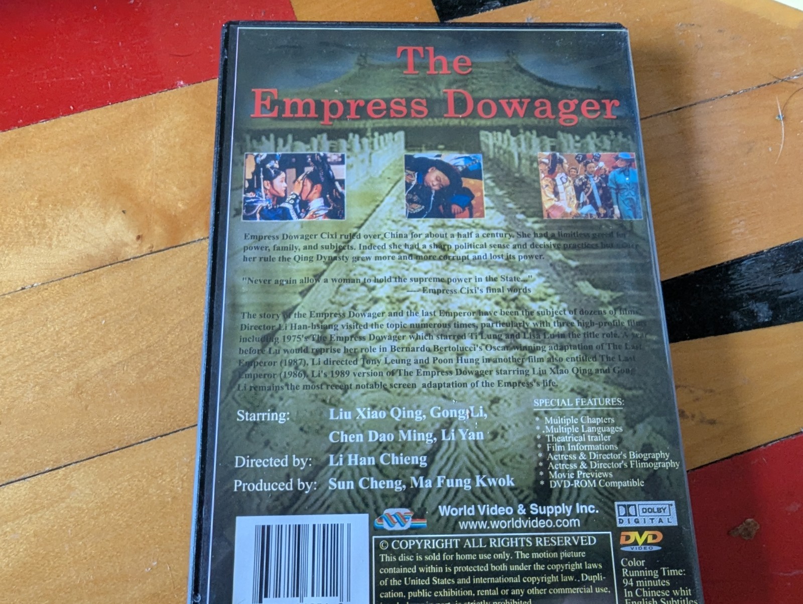 The Empress Dowager DVD Eng Subs Gong Li Chinese Historical Epic