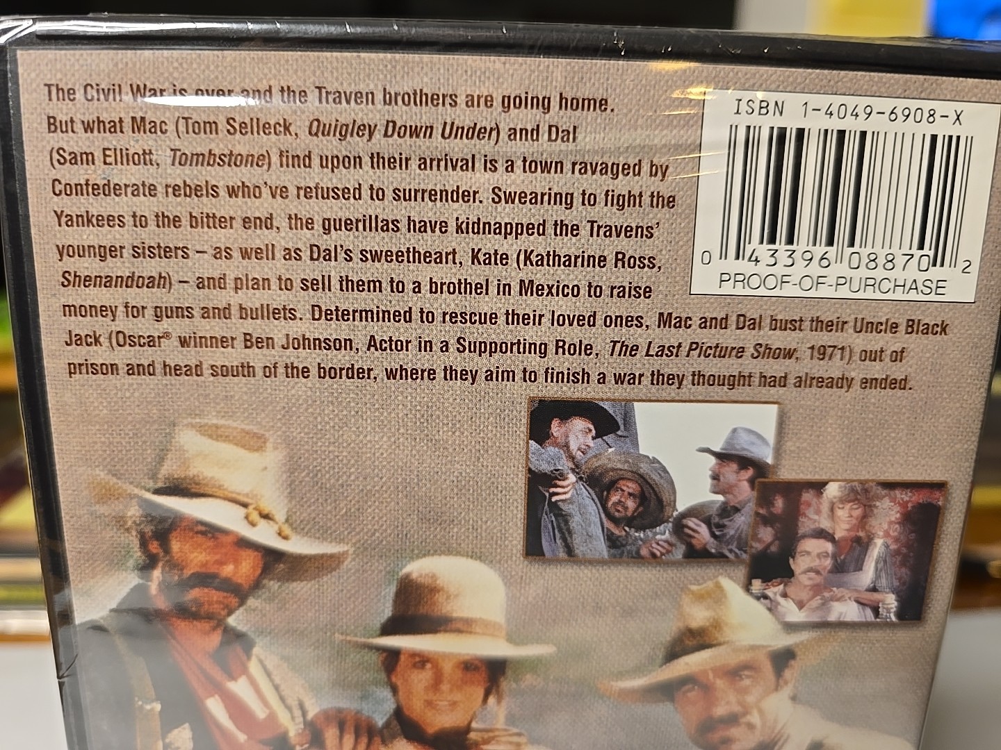 THE SHADOW RIDERS DVD 1982/2005 TOM SELLECK AND SAM ELLIOTT SONY SEALED 1.33:1
