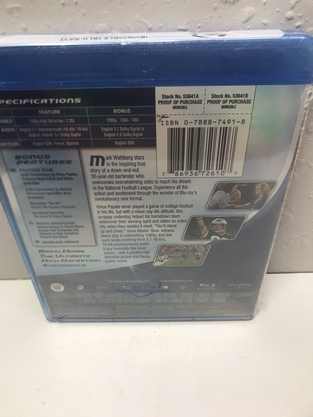 Invincible (Disney Blu-ray, 2006) Mark Wahlberg, Elizabeth Banks – New, Sealed!