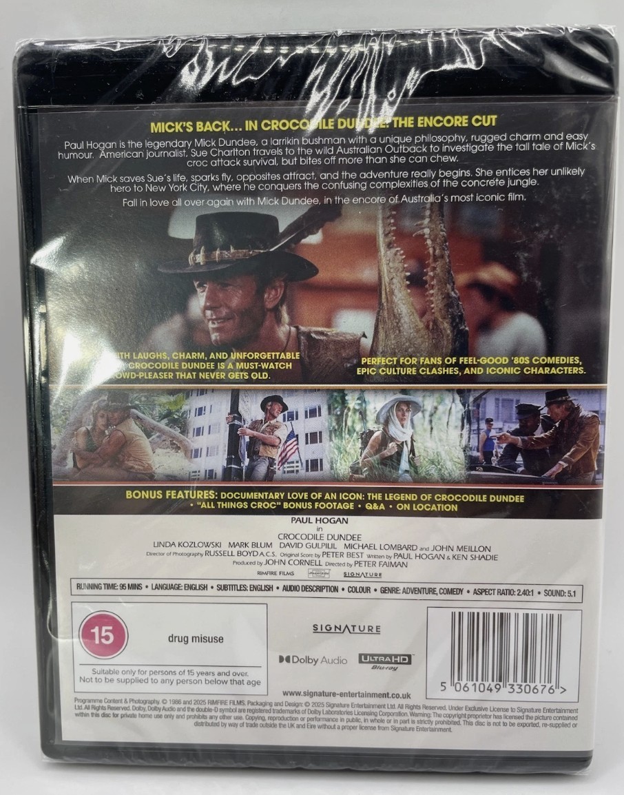CROCODILE DUNDEE The Encore Cut (1986) 4K UHD Blu-Ray BRAND NEW