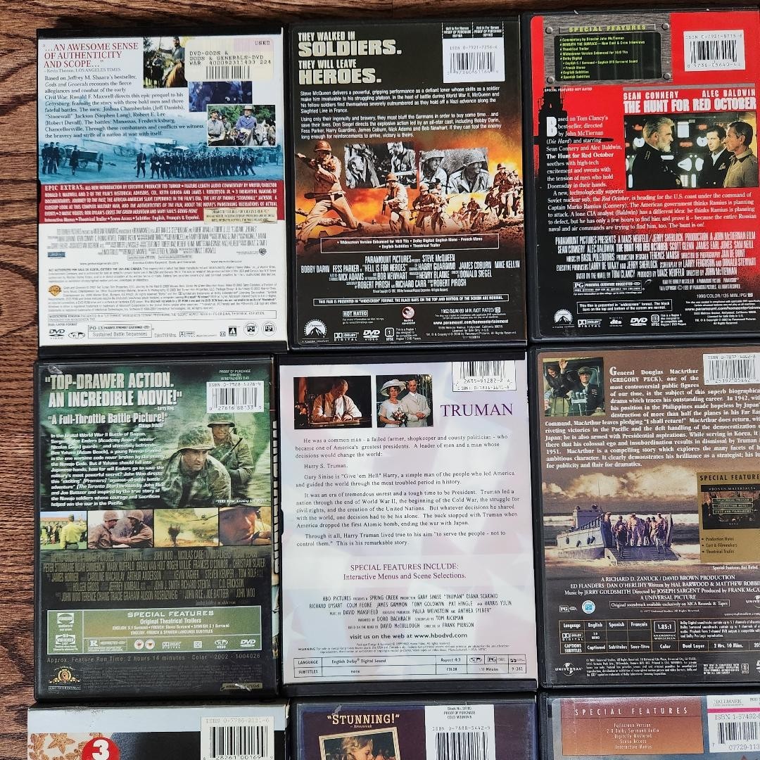 18 DVD Western War Movie Lot Lonesome Dove Streets of Laredo Green Mile Patriot