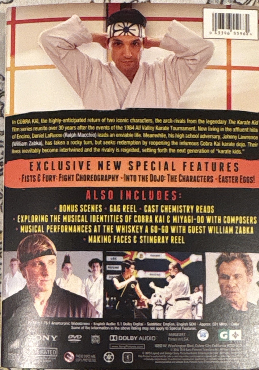 Cobra Kai Seasons 1-2 Collector’s Edition DVD w/ Bandana Still Sealed