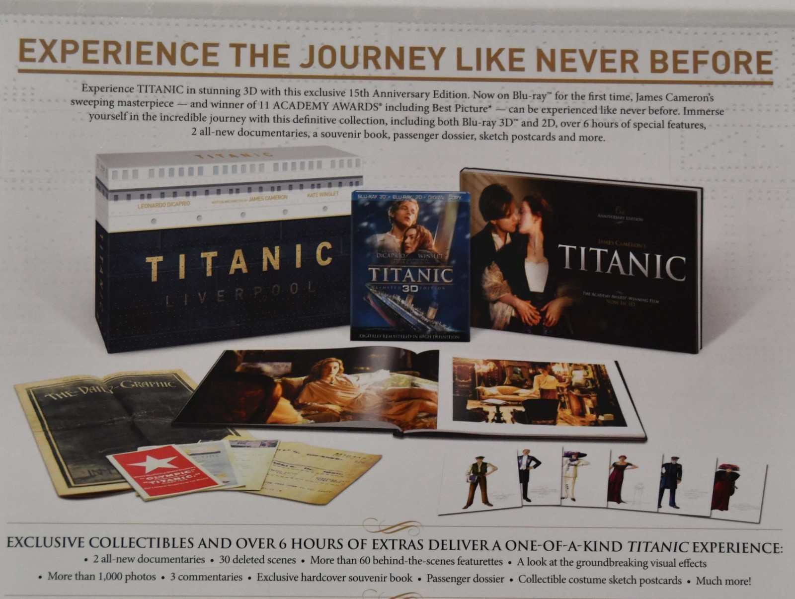 New Titanic Collector’s Edition Box set 4 Disc 3D Blu-ray Amazon Exclusive OOP