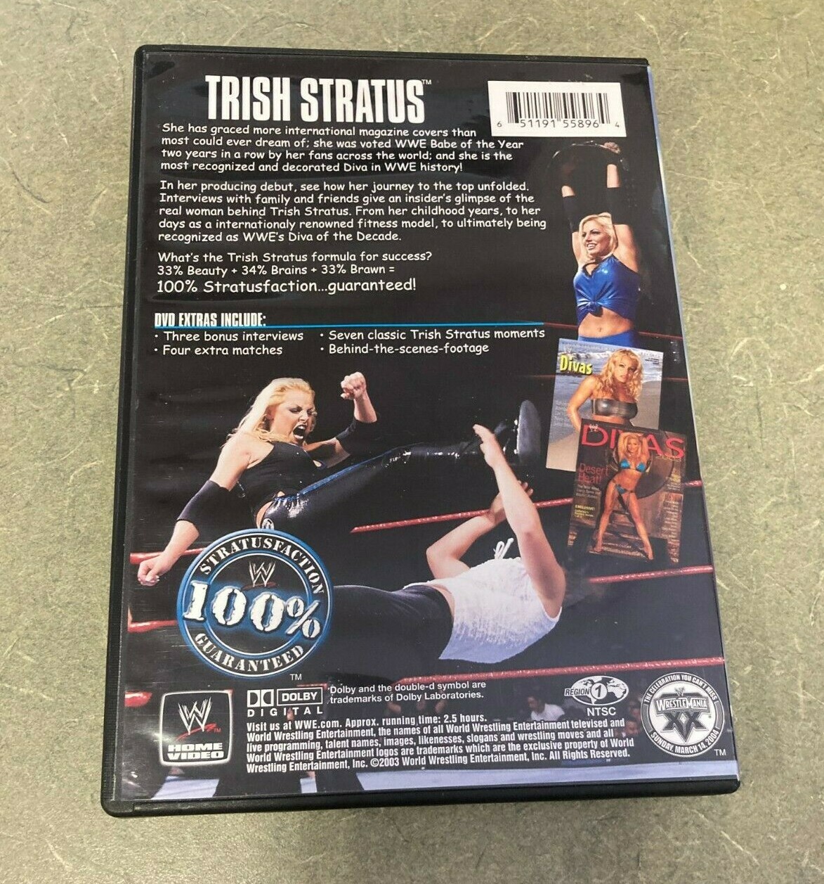 WWE Trish Stratus 100% Stratusfaction Guaranteed (DVD, 2003)