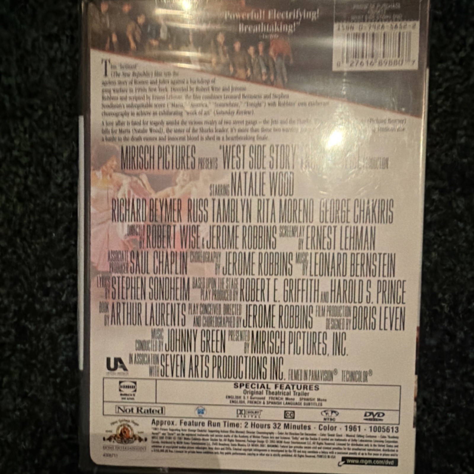 MGM Home Entertainment West Side Story (DVD, 1961) Musical Natalie Wood Classic