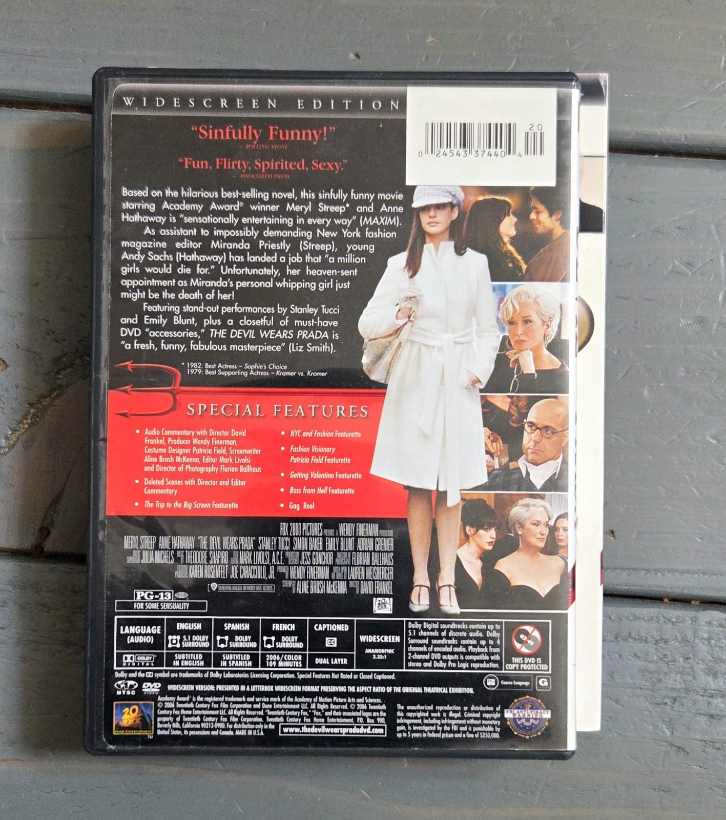 The Devil Wears Prada DVD Meryl Streep Anne Hathaway 2006 Widescreen