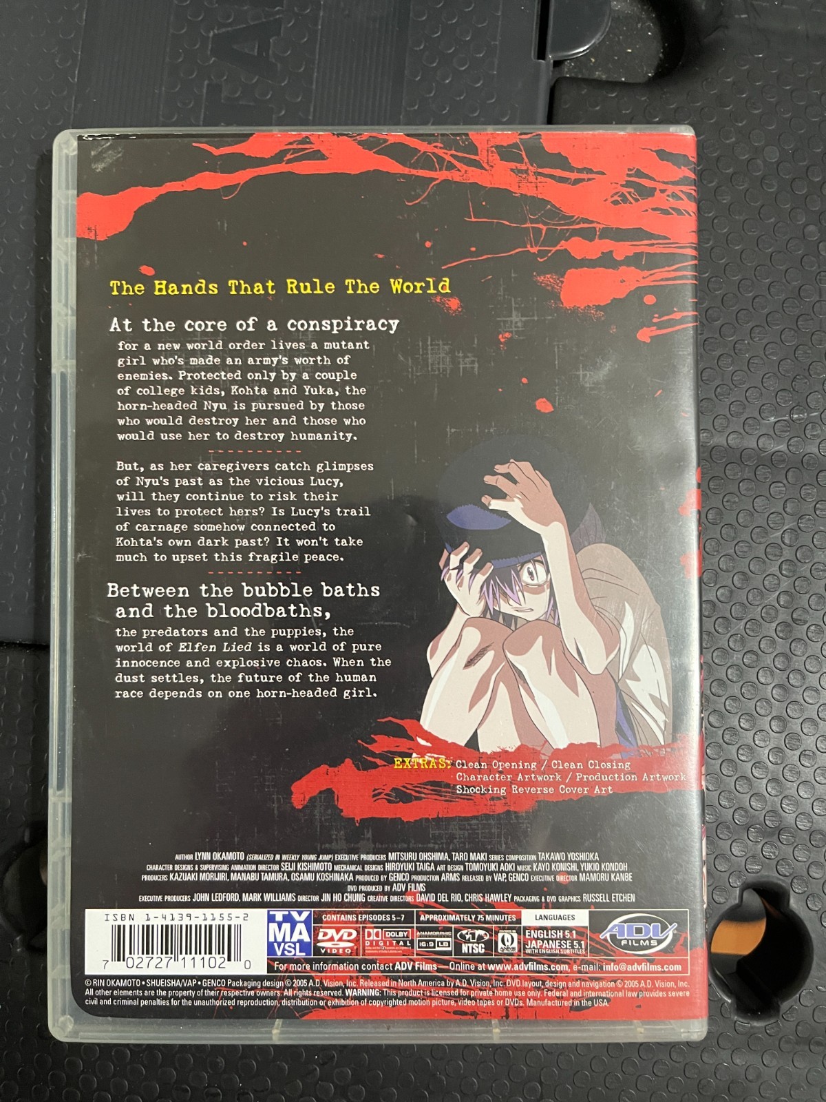 Elfen Lied: Volume 2 Vector Two (2005, DVD) TV MA Episodes 1-7 ADV Films Anime