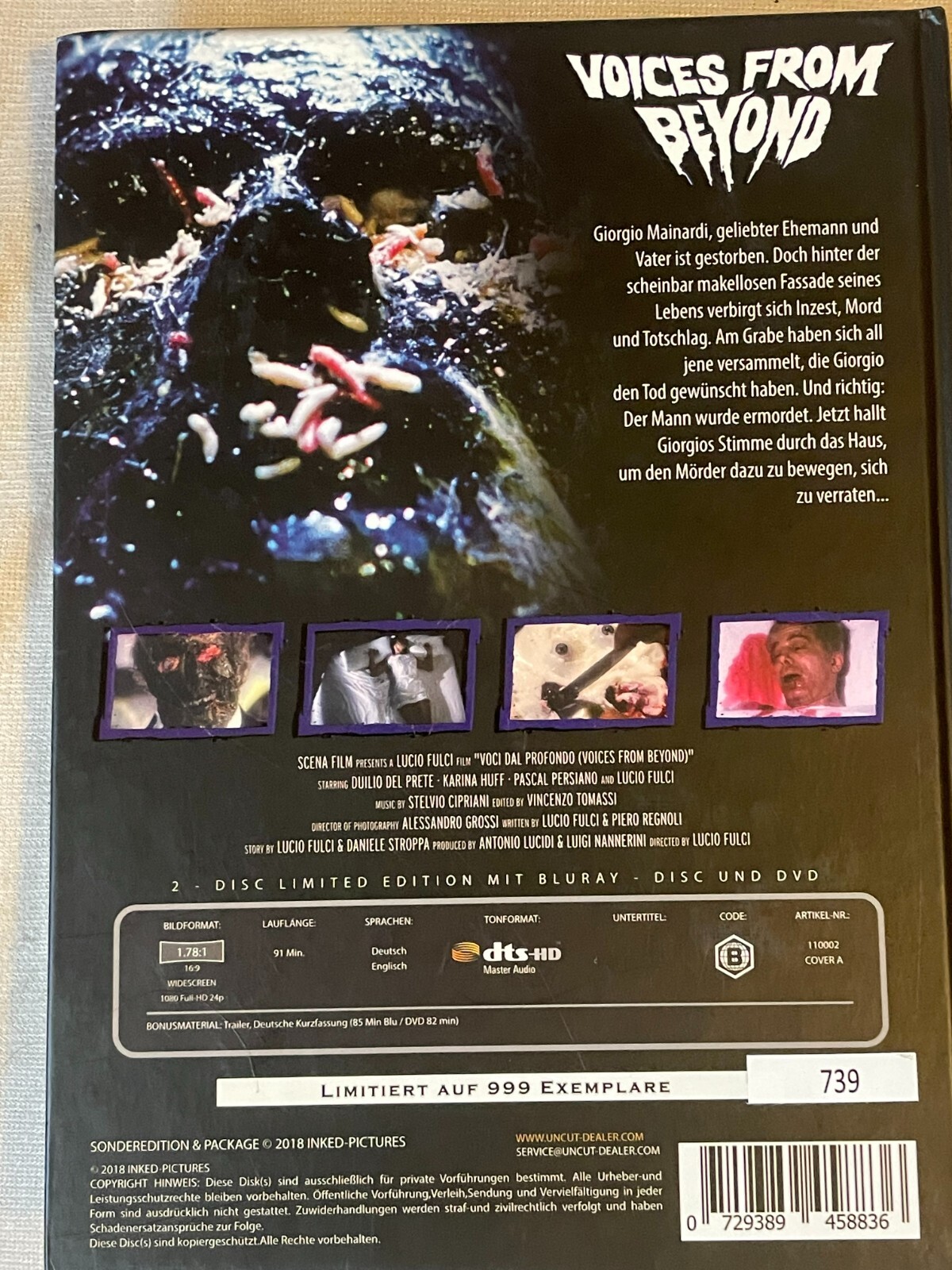 Voice From Beyond Mediabook Blu Ray Region B Lucio Fluci