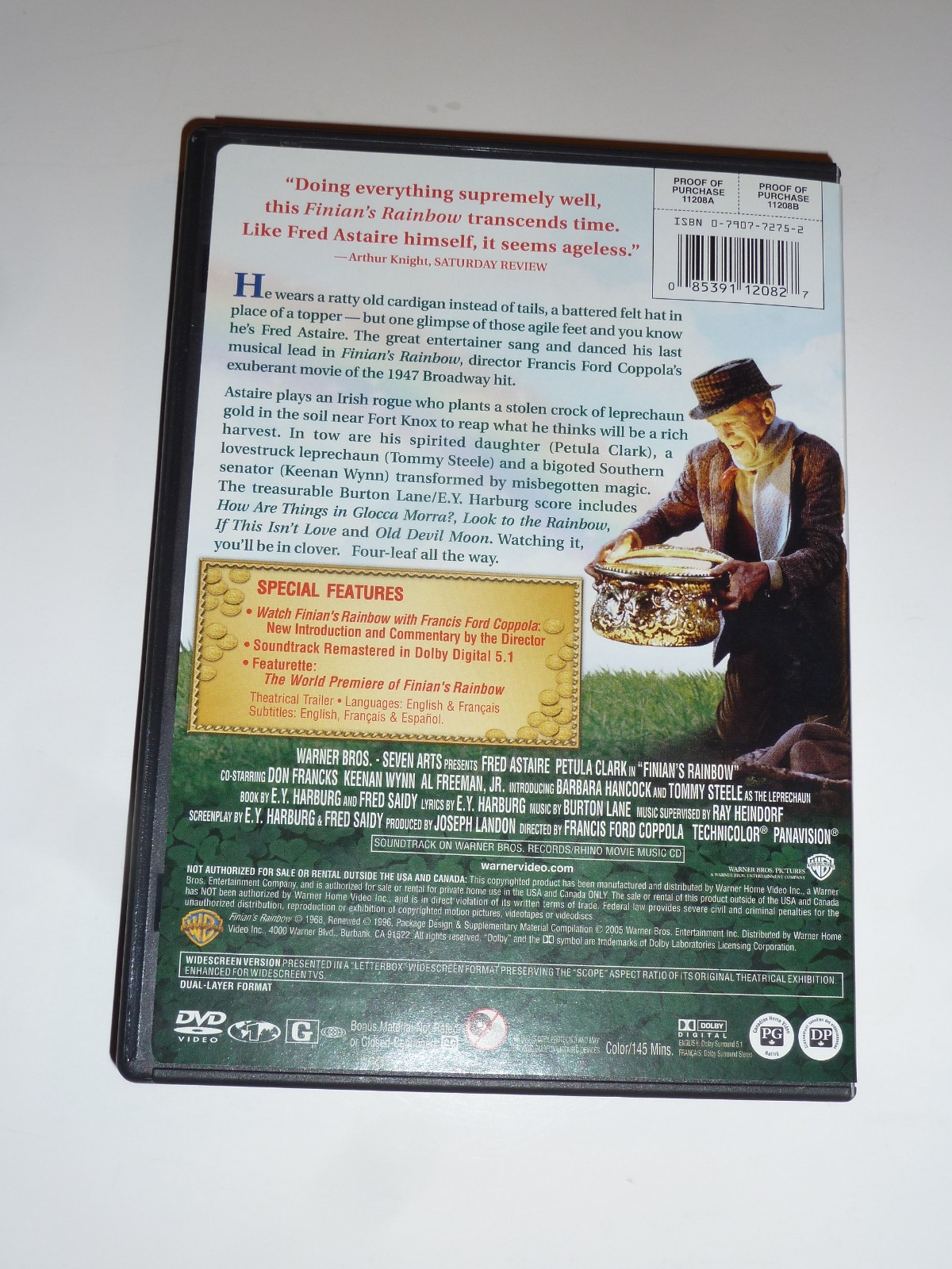 Finian’s Rainbow DVD 1968 movie musical Fred Astaire Francis Ford Coppola!