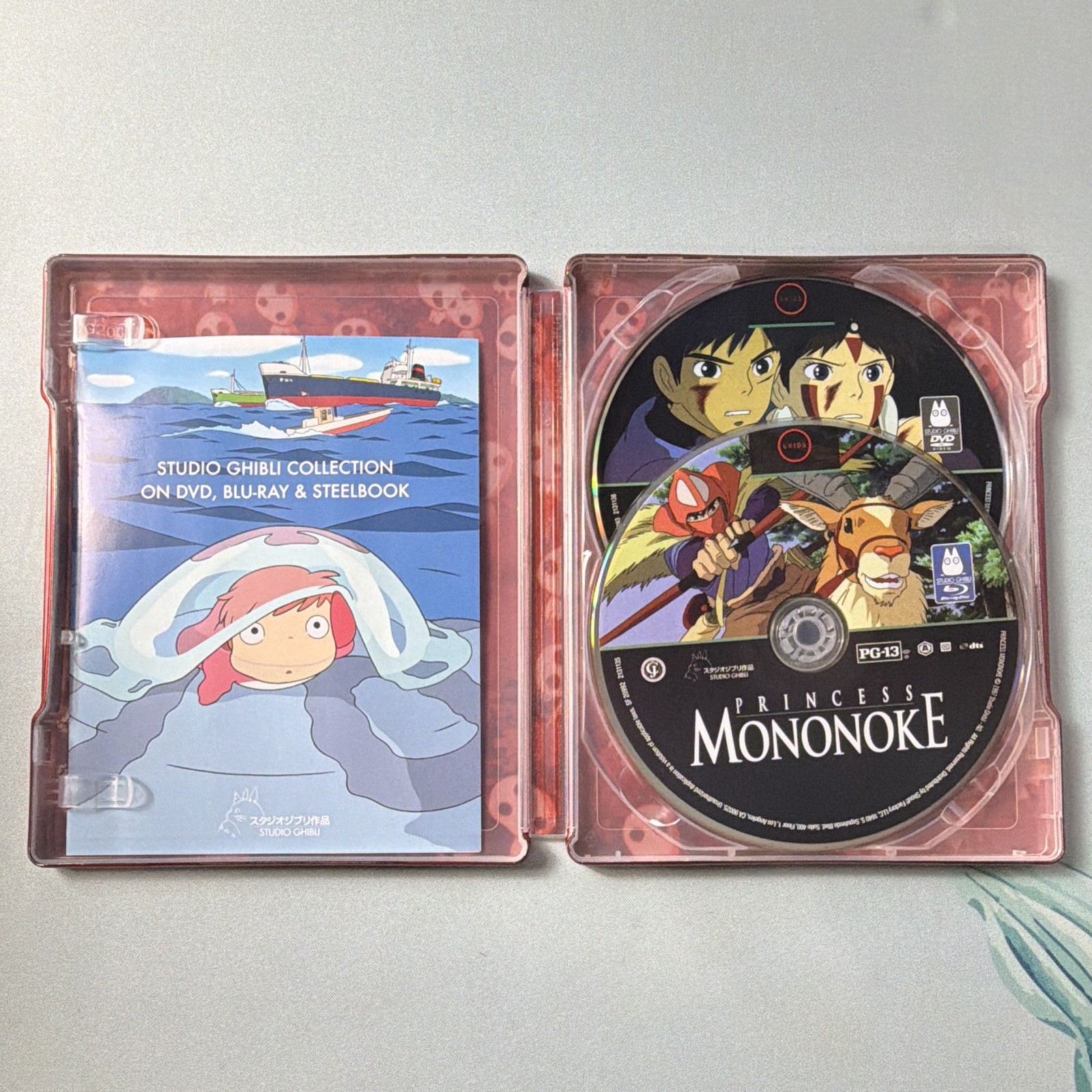 Studio Ghibli Princess Mononoke Blu-ray + DVD Steelbook (PG-13) Hayao Miyazaki
